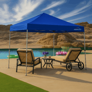10'x10' Recreational Instant Canopy  | SUPER COMPACT  | Tilt-N-Go™ Transport |  Spikes