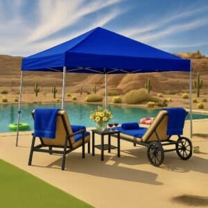 10'x10' Recreational Instant Canopy  | SUPER COMPACT  | Tilt-N-Go™ Transport |  Spikes