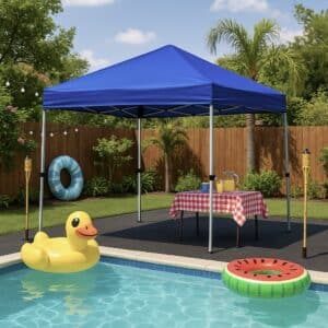 10'x10' Recreational Instant Canopy  | SUPER COMPACT  | Tilt-N-Go™ Transport |  Spikes