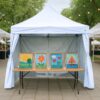 10’x10’ - UNDERCOVER® X3 Canopy |  Steel Frame  Commercial | Curtain-Walls | TILT-N-GO™ Wheels