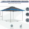 13'x13' BIG SHADE Extended-Eave Super Compact Instant Canopy / TILT-N-GO® / Shades 169 SQF Comfortably - Image 10