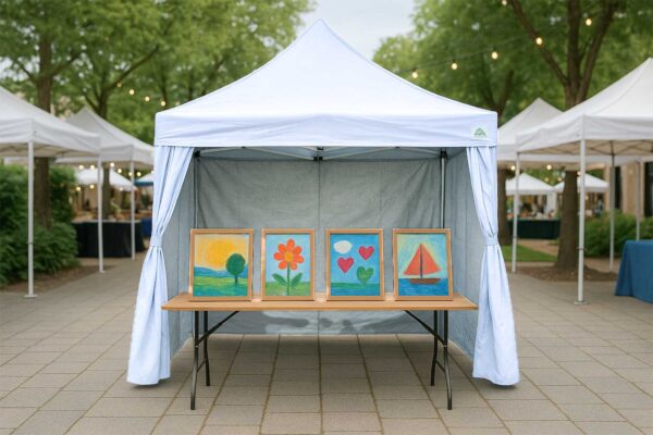 10’x10’ UNDERCOVER® X3 Canopy / Commercial Grade / CRS Curtain-Walls / TILT-N-GO